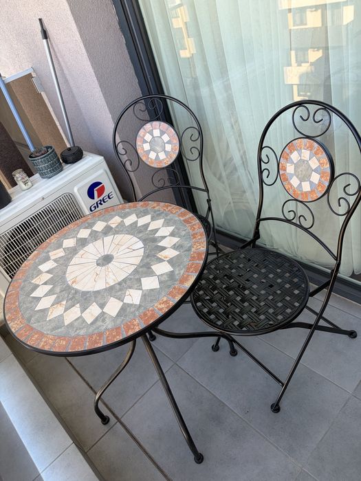 Set gradina masa si scaune fier