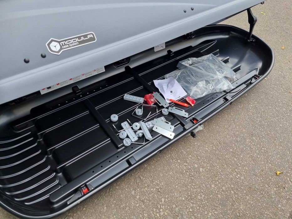 Cutie portbagaj Modula Travel Easy gri 370-460 litri 140 196 x73x51cm