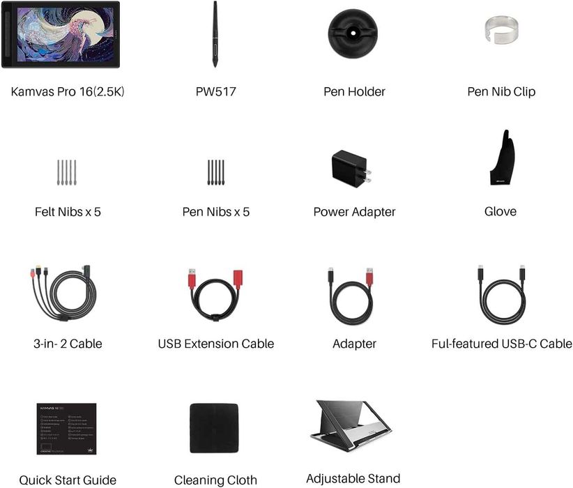Скидка! Графический планшет с Экраном Huion Kamvas pro 16 (2.5K)