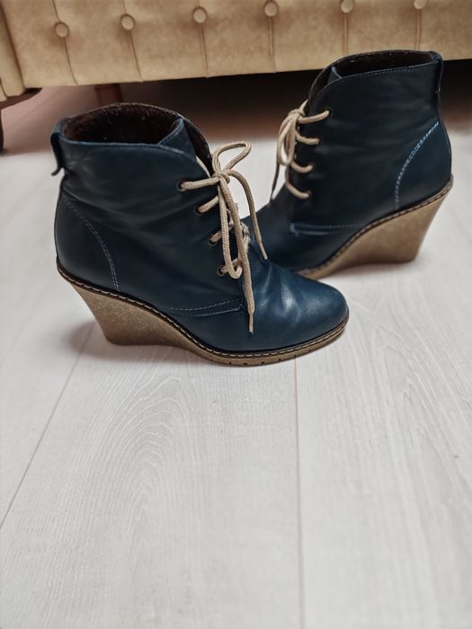 Ghete cu platformă ascunsă Guban piele naturala