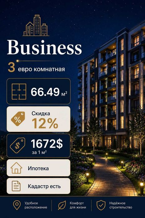 Класс "Business" 4 - евро комнатная квартира