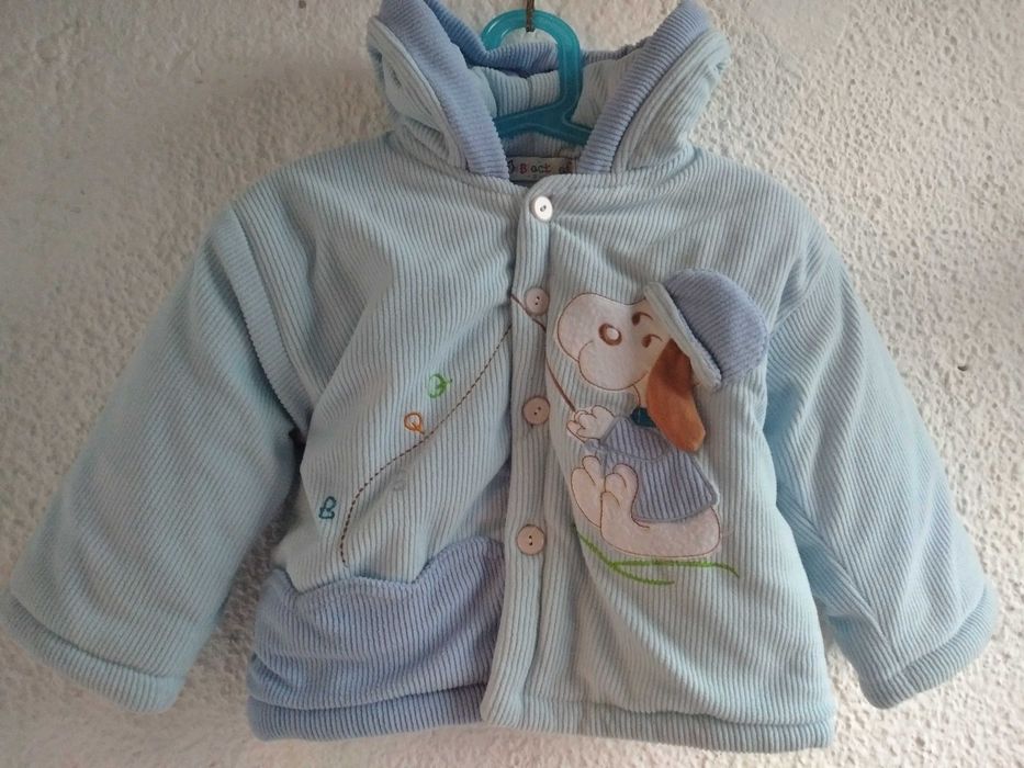 Памучно ватирано палто за бебе до 2 години