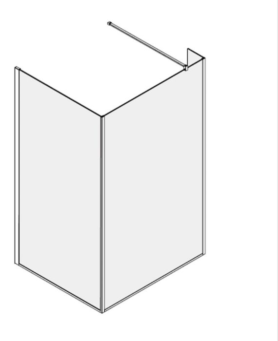 Paravan de dus Nou, Trixie 90 x 118 x 30 x 190 cm, din 3 elemente fixe