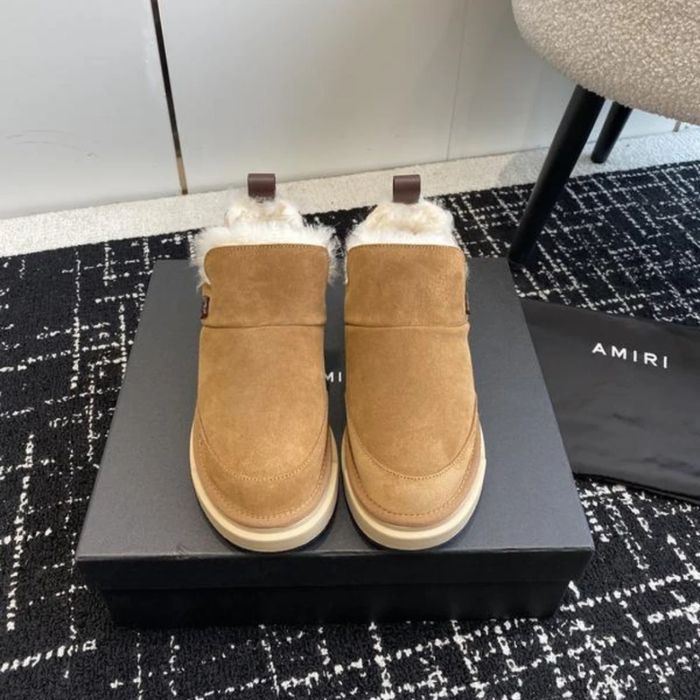 Amiri Shearling-Lined Suede Boots "Tan/Cognac"