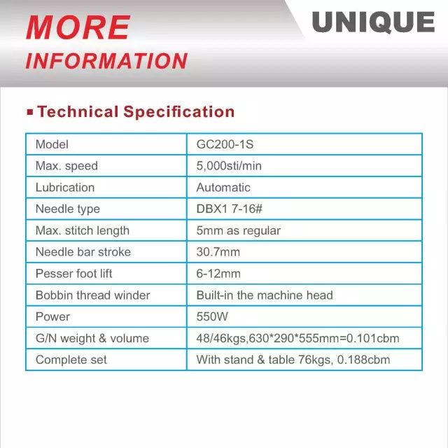 Права шевна машина автомат UNIQUE