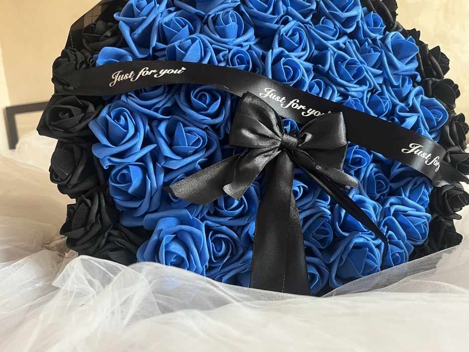 Букети от вечни рози(фоам и сатен)