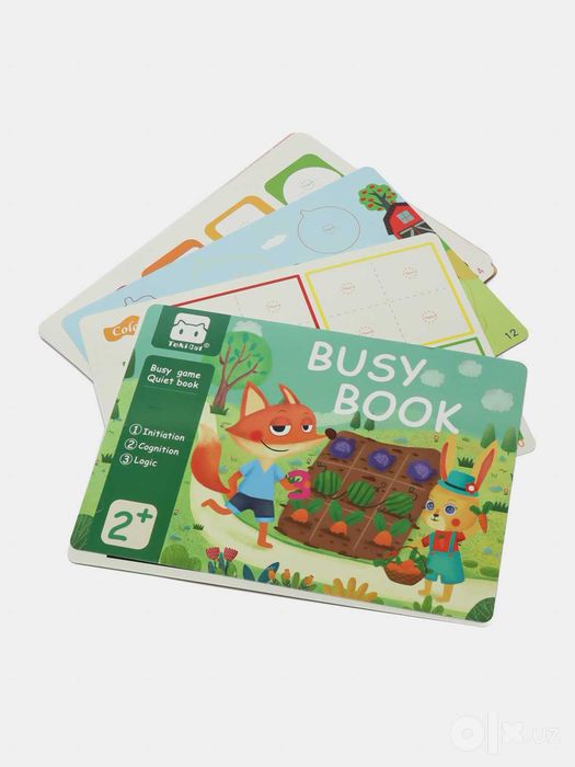 Развивающая книга Busybook, Монтессори на липучках бизибук | Busy book