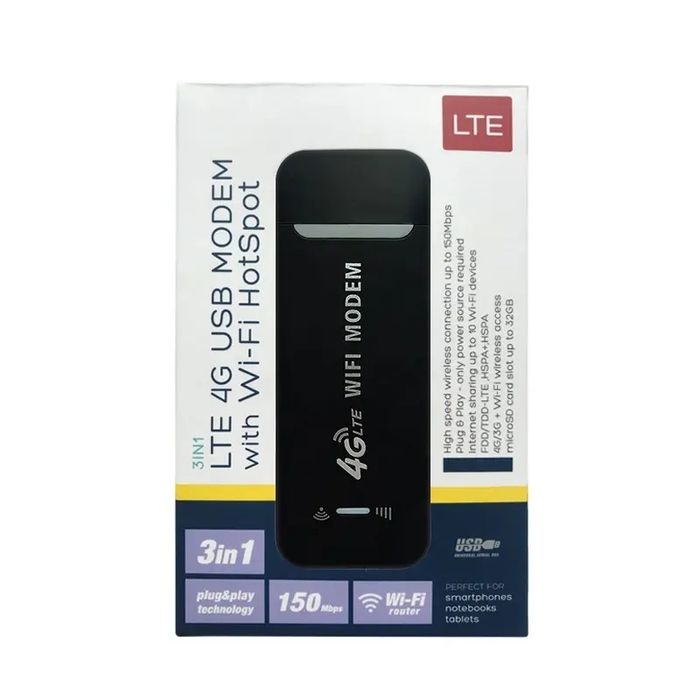 # USB модем 4G LTE с SIM-картой Wi-Fi, точка доступа, Hotspot modem