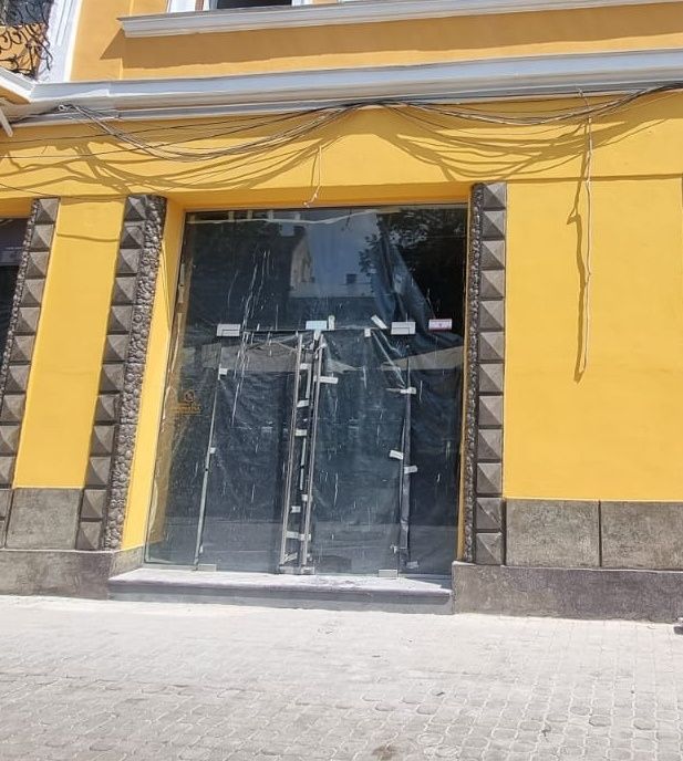 Usa sticla, cu rama aluminiu