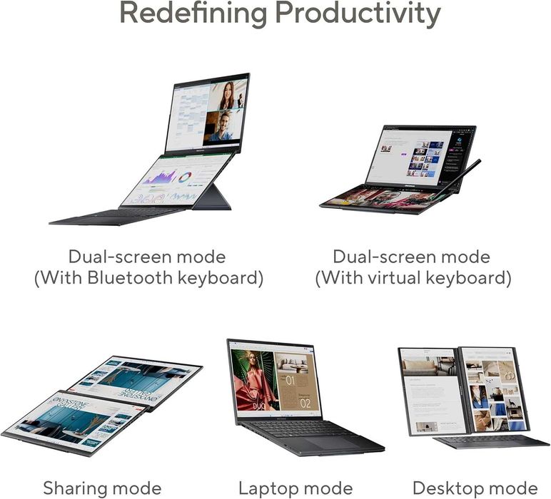 Laptop 2-in-1 ASUS Zenbook Duo 14" OLED Ultra 7 16GB 1TB SSD Firma