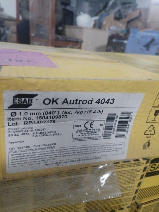 ESAB Алюминевый 1мм ТИГ 7кг почкаси 1милиондан