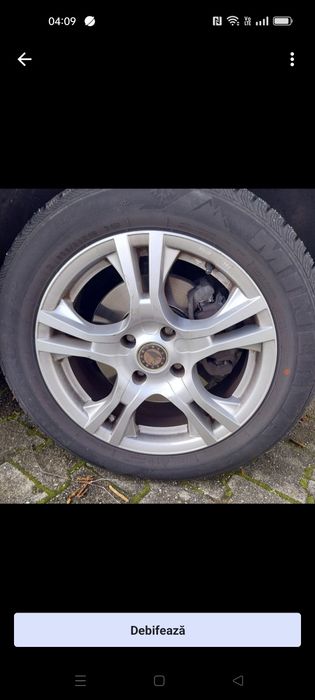 Roți complete Peugeot 4 gauri pe 16 cu anvelope de iarnă