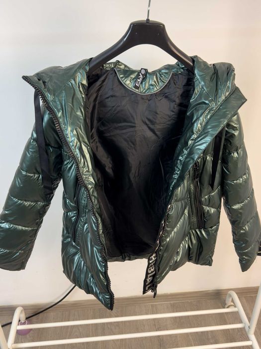 Geaca verde metalizata de fas / DAMA / FLY Luxury