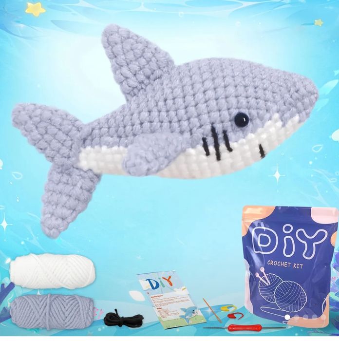 Направи си сам плетена акула и пакет розички