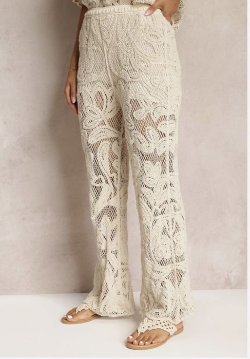 Pantaloni vara broderie