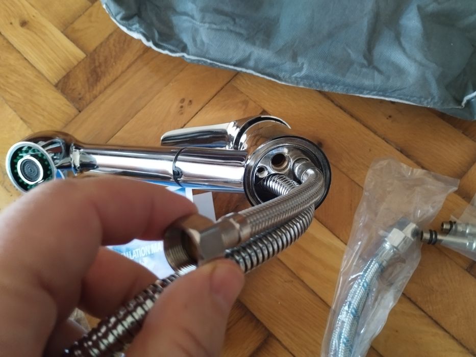 Baterie Bucătărie Premium - Monocomandă, Pipă Extractibilă, Cromată