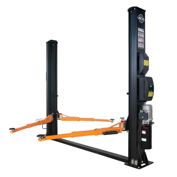 Elevator auto cu 2 coloane de 4.5t, brate cu 3 segmente fata si spate.