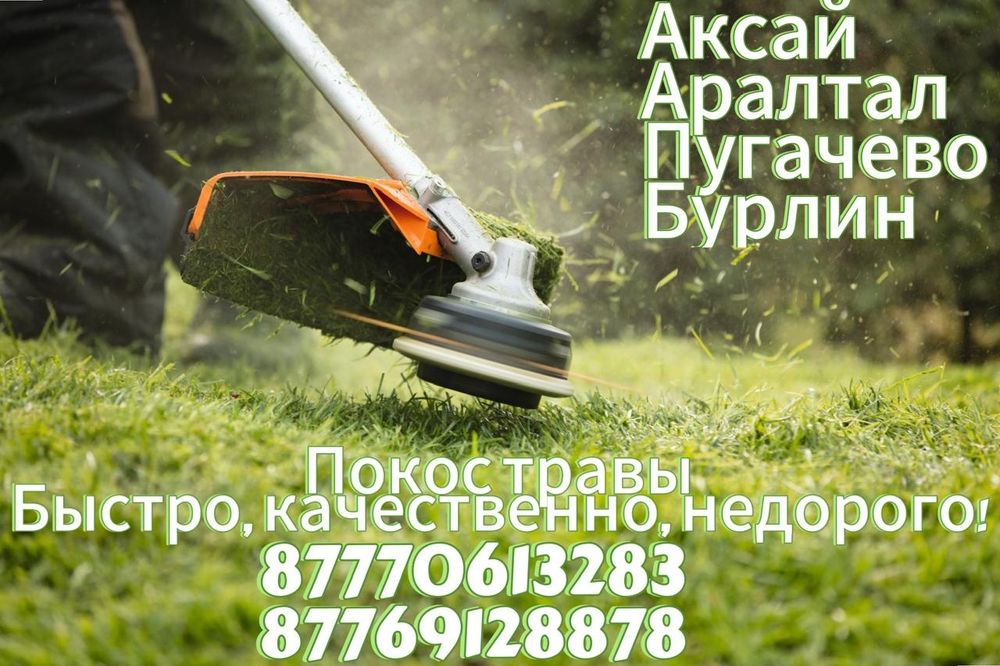 Покос травы территории