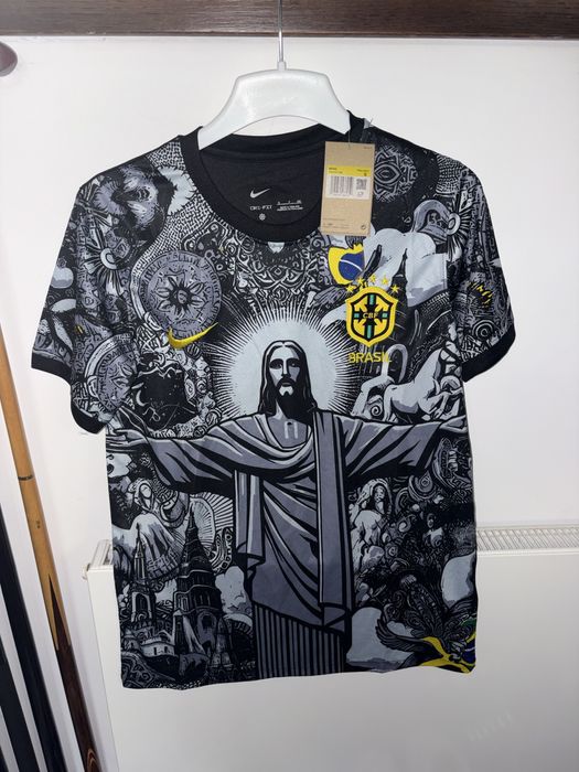 Tricou S Brasil Nou Gri Negru