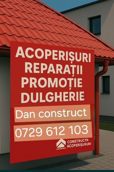 Realizam lucrari de constructii in domeniul acoperisurilor, orice tip