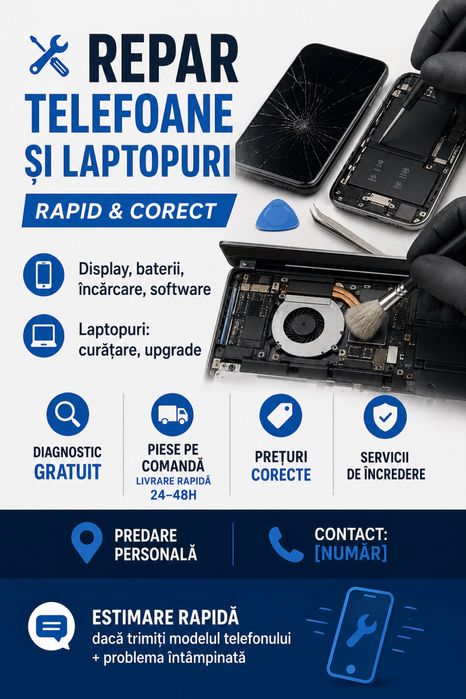 Repar telefoane și laptopuri – Rapid & Corect