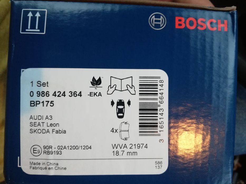 Placute frână Audi , seat ibiza, skoda fabia, Octavia, golf BOSCH