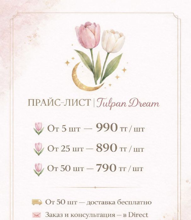 Тюльпаны свежие красивые