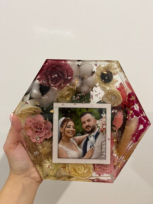 Buchet mireasa in rasina epoxidica