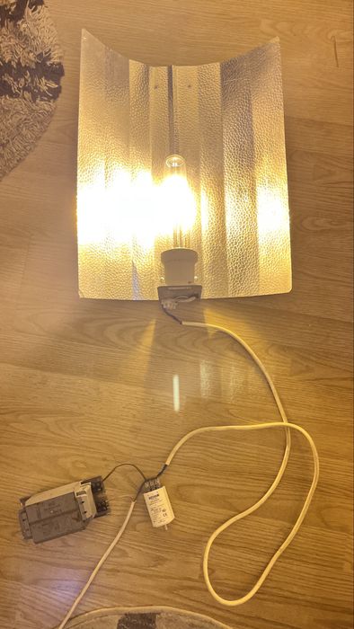 Set 3 lămpi horticole HPS 250W complete, testate – balast Philips, bec SON-T E40, reflector + bec și 3 dulii rezervă | solar, seră, răsaduri