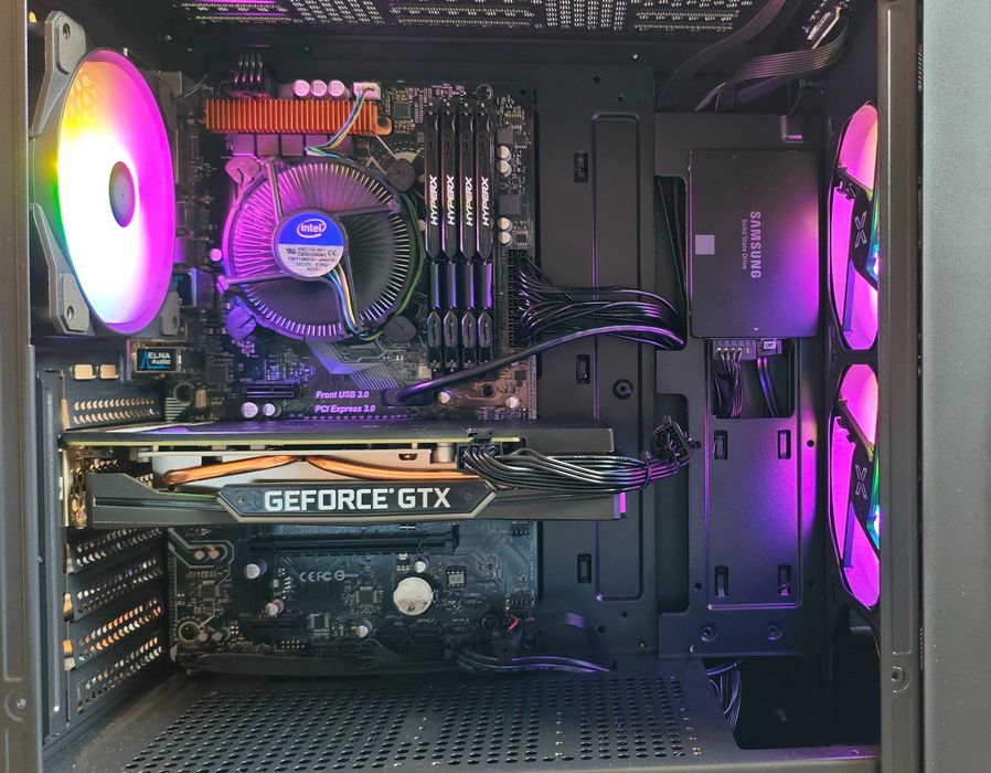 Продавам Геймърски компютър i7-6700/GTX 1660 Super/32GB DDR4/512GB NVMe/4TB HDD/500W НОВО захранване