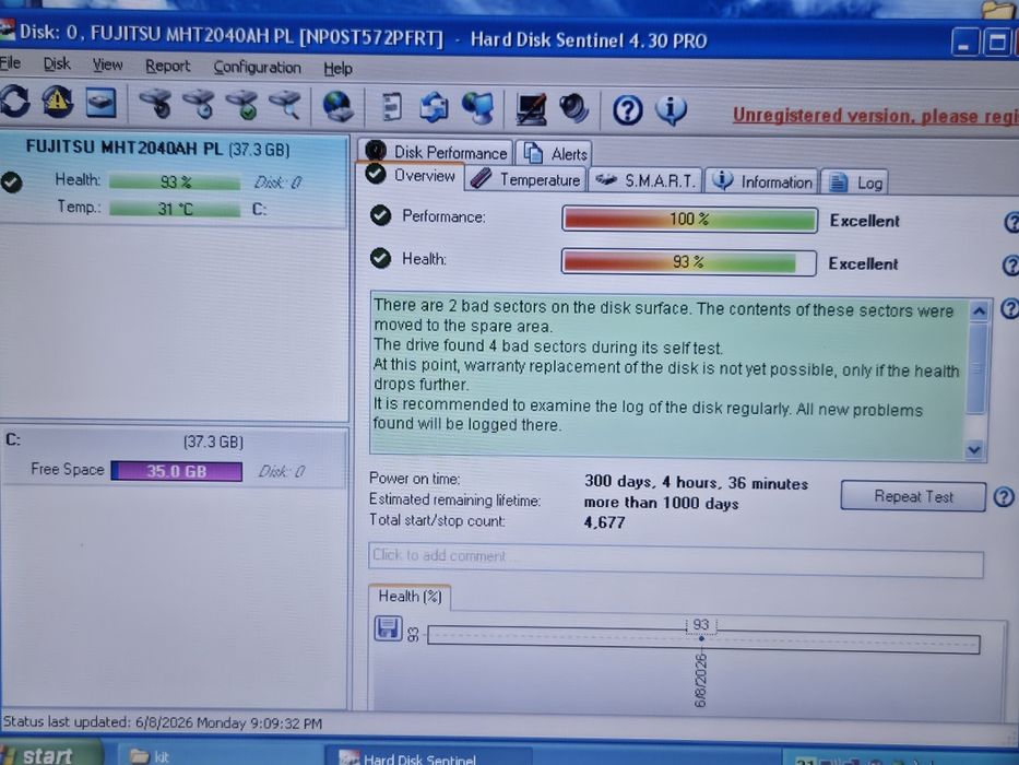 Laptop IBM T41 funcțional