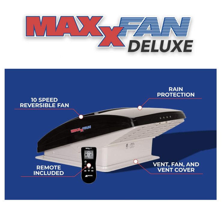 Trapa MaxxFan Deluxe cu ventilator 12V pt rulota, autorulota, camper