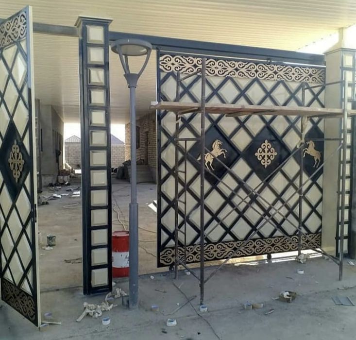 Ворота навес решотка