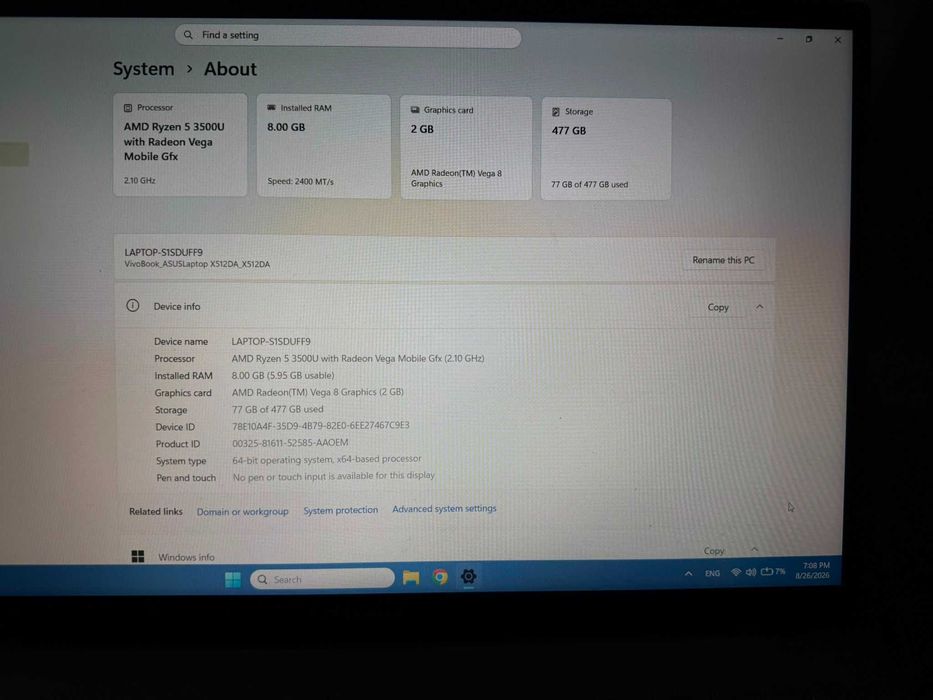 Laptop ASUS VivoBook 15 X512D