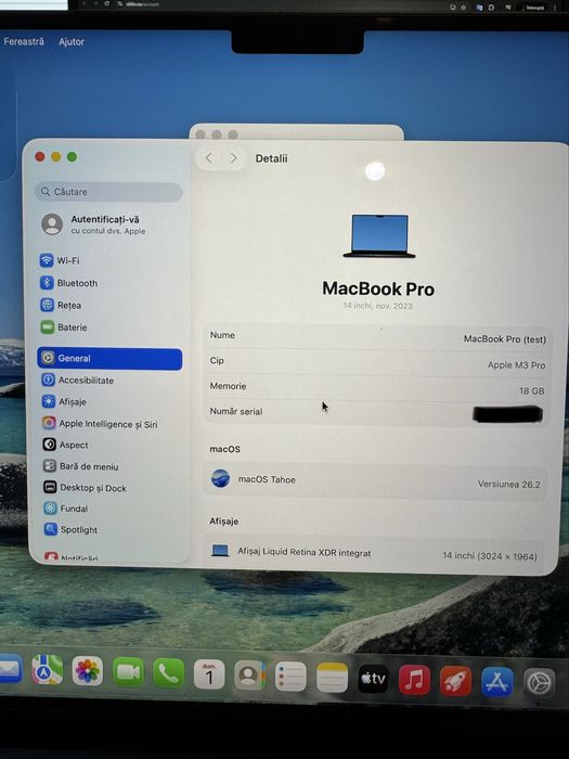 MacBook Pro M3 Pro 18gb ram ssd 512