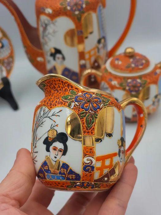Satsuma Japan Lithophane Geisha“, японски сервиз
японски порцеланов сервиз за кафе,