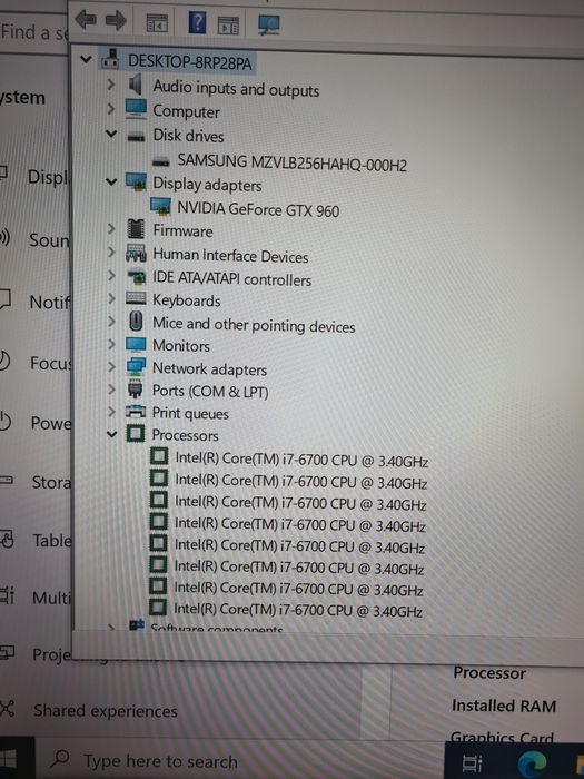 Unitate pc gaming i7 6700 20gb ssd 256gb video 4gb