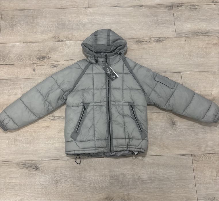Geacă C.P. Company Puffer cu Glugă și Lens / Lentilă - Gri / Argintiu (Nouă cu etichetă