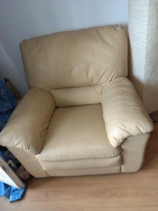 Set canapea din piele + 2 fotolii