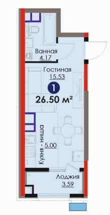 NRG-BI SadO | Студия, инвест проект 34 335 у.е. [GS] ПВ 7 800 у.е.