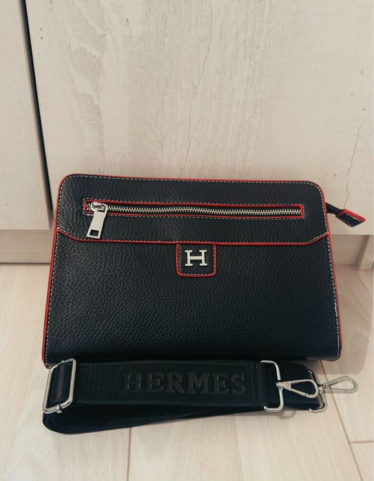 Барсетка Hermes экокожа