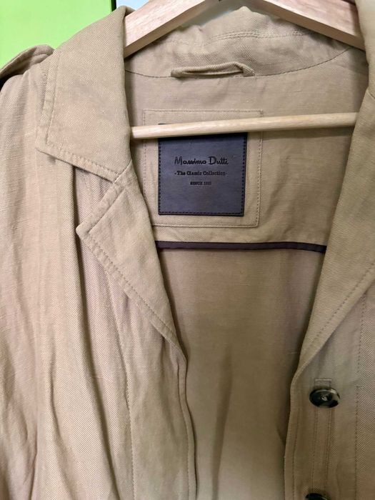 Massimo Dutti Safari Blazer Jacket от лен и коприна, размер L