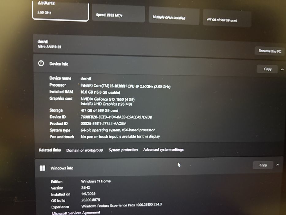 Acer nitro 5 ноутбук