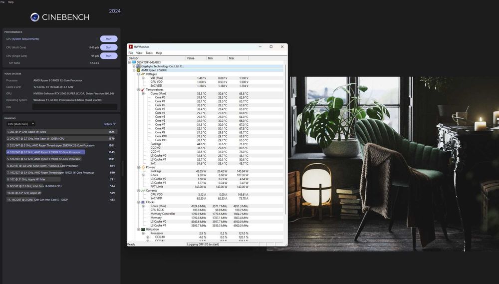 PC Ryzen 9 5900X / 32GB 3600 CL16 / RTX 2060 Super MSI / X470 / Noctua