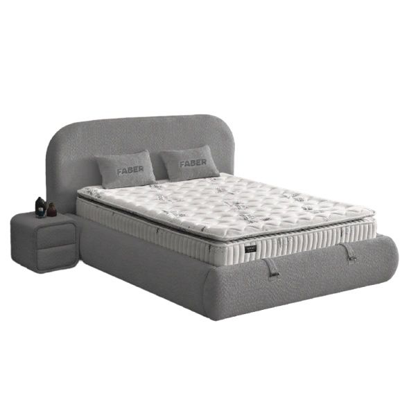 Тапицирана спалня с матрак FABER 160 х 200 - антрацит AN