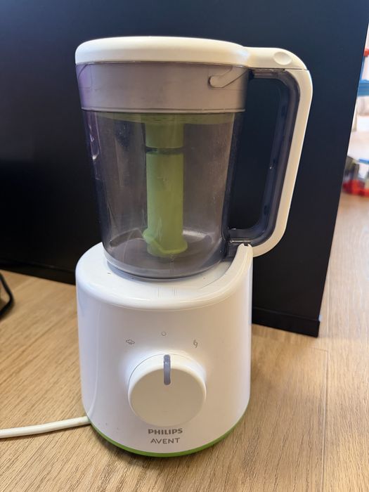 Aparat de gatit cu abur si blender 2in1 Philips Avent SCF870/20, pahar gradat, spatula, 1 viteza