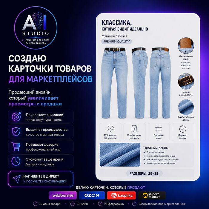 Карточки товаров для маркетплейсов