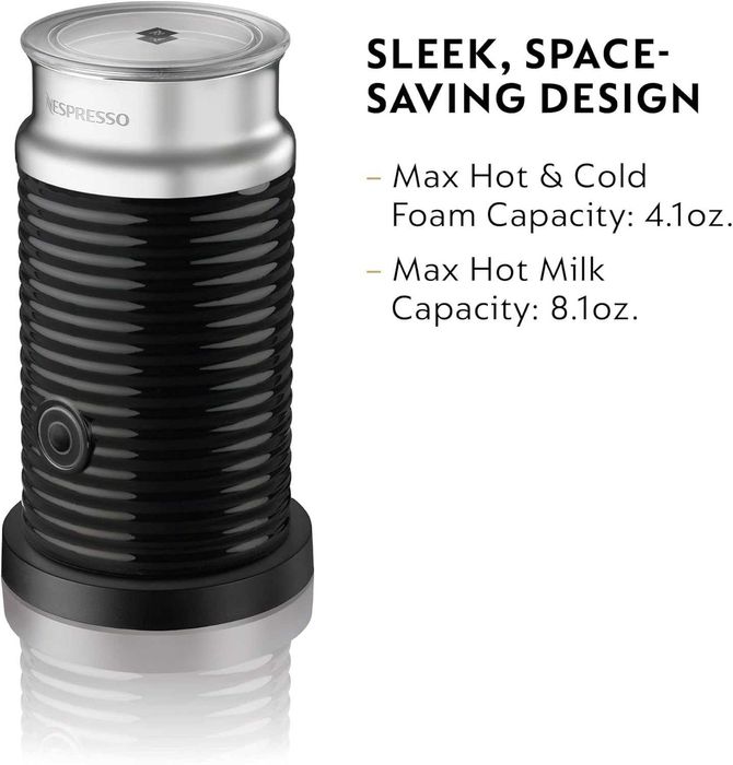 Nespresso Aeroccino 3 Разпенител за мляко, Черен, Стомана