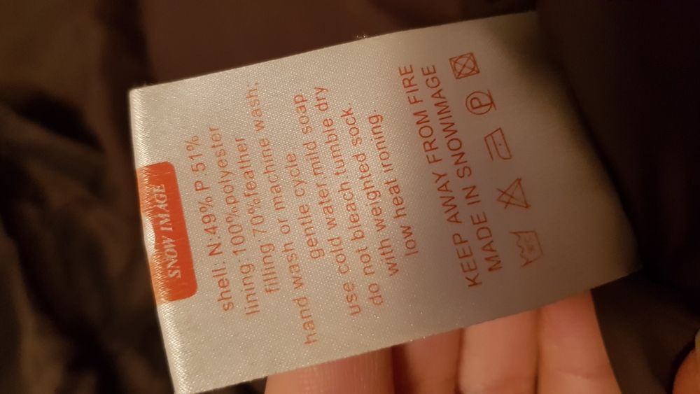 Geaca cu umplutura naturala (fulgi), L