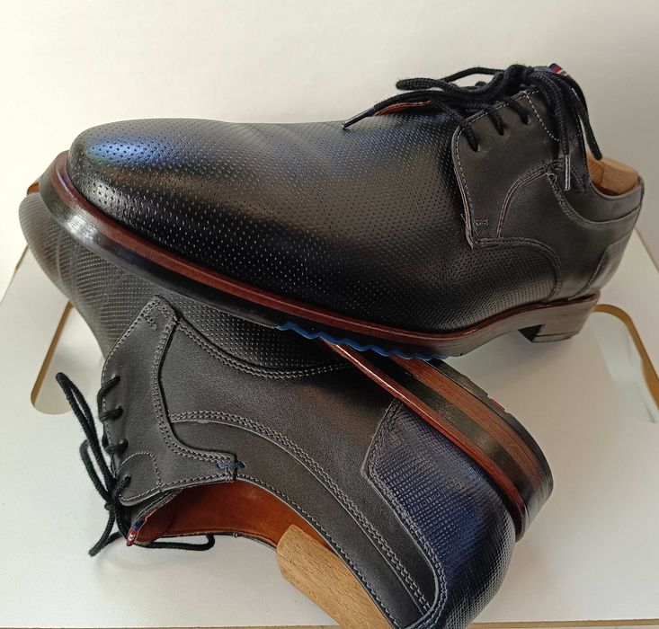Pantofi derby 43.5 44 plain toe LLOYD piele naturala moale
